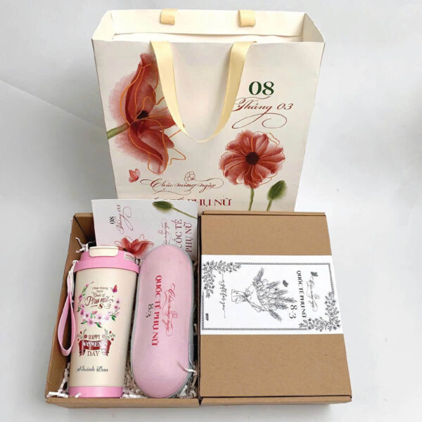 SET QUÀ TẶNG 8/3 - Ly Giữ Nhiệt & Dù Gập Gọn