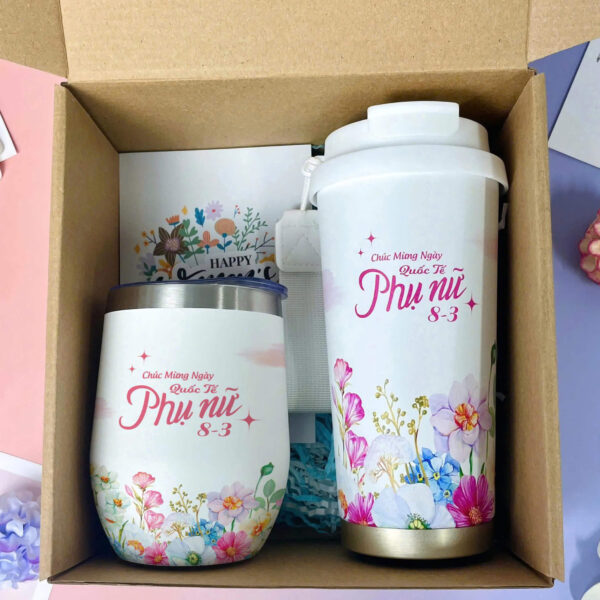 SET QUÀ TẶNG 8/3 - 2 Ly Giữ Nhiệt